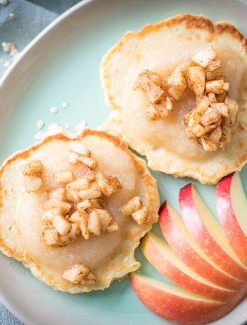Gesunder und proteinreicher Apfel Puffer - Kinderrezepte - Familienküche, zuckerfrei, glutenfrei - Sandra Ludes