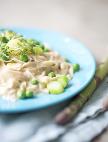 grüner Spargel mit Pasta - Spargelzeit - Kochen für Kinder - Sandra Ludes - Glutenfrei und Gesund
